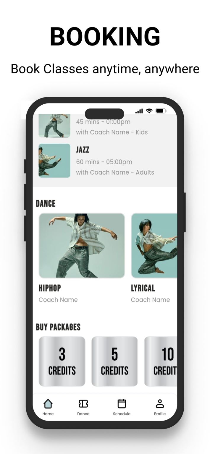 Book Classes from our App
